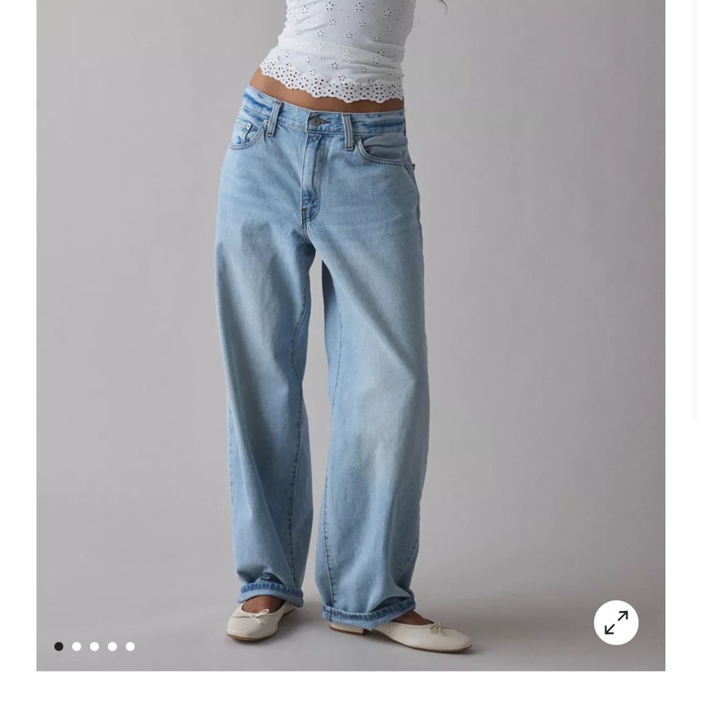 Levi's Light Blue Baggy Dad Jeans